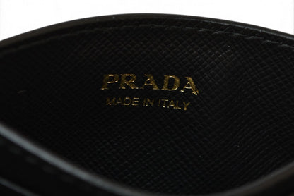 プラダ カードケース/名刺入れ PRADA レザー マーメイド柄 NERO/ブラック【中古】