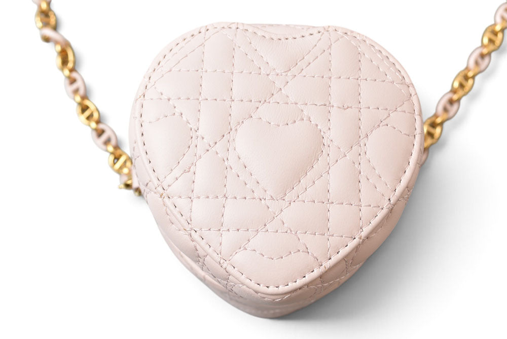 クリスチャンディオール DIORAMOUR ディオール カロ S5191UNIQ ショルダーバッグ/ミニバニティ ハート ポーチ レザー レディース【中古】