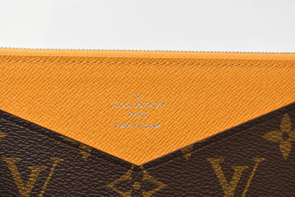 ルイヴィトン 長財布/クラッチバッグ LOUIS VUITTON マルチウォレット キリガミ オーガナイザー M12358 モノグラム サフランイエロー カードケース【中古】