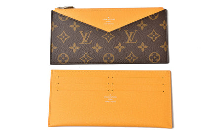 ルイヴィトン 長財布/クラッチバッグ LOUIS VUITTON マルチウォレット キリガミ オーガナイザー M12358 モノグラム サフランイエロー カードケース【中古】