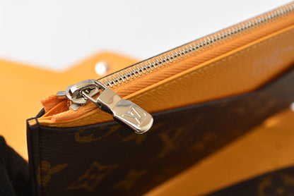 ルイヴィトン 長財布/クラッチバッグ LOUIS VUITTON マルチウォレット キリガミ オーガナイザー M12358 モノグラム サフランイエロー カードケース【中古】