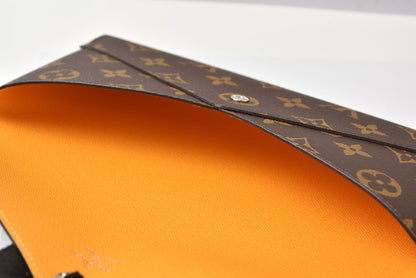 ルイヴィトン 長財布/クラッチバッグ LOUIS VUITTON マルチウォレット キリガミ オーガナイザー M12358 モノグラム サフランイエロー カードケース【中古】