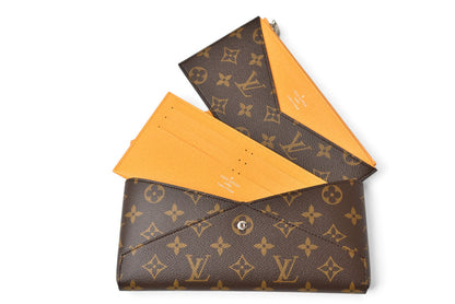ルイヴィトン 長財布/クラッチバッグ LOUIS VUITTON マルチウォレット キリガミ オーガナイザー M12358 モノグラム サフランイエロー カードケース【中古】