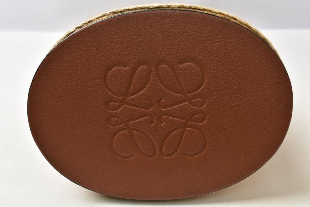 ロエベ LOEWE ショルダーバッグ ゲート バケットバッグ イエロー/ブラウン レディース【中古】