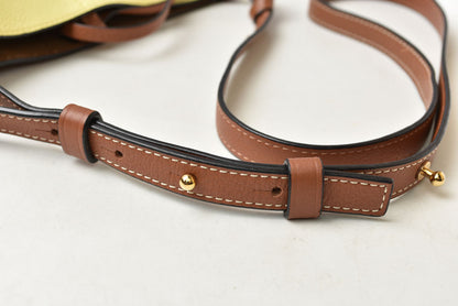 ロエベ LOEWE ショルダーバッグ ゲート バケットバッグ イエロー/ブラウン レディース【中古】