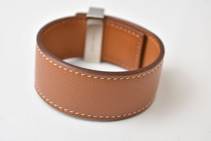 エルメス ブレスレット HERMES コリエドシアン24 #T2 バングル ブラウン/シルバー レディース/メンズ【中古】