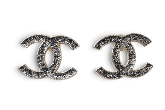 シャネル ピアス CHANEL アクセサリー CC/ロゴ ココマーク シルバー/ブラックメタリック 12C【中古】