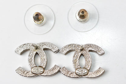 シャネル ピアス CHANEL アクセサリー CC/ロゴ ココマーク シルバー/ブラックメタリック 12C【中古】