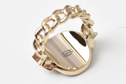 シャネル リング/指輪 CHANEL シャネル ココマーク/スター ラインストーン GP ゴールド レディース【中古】