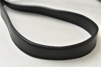 ロエベ ショルダーバッグ ヴィンテージ LOEWE アナグラム バッグ レザー ロゴ/ブラック【中古】