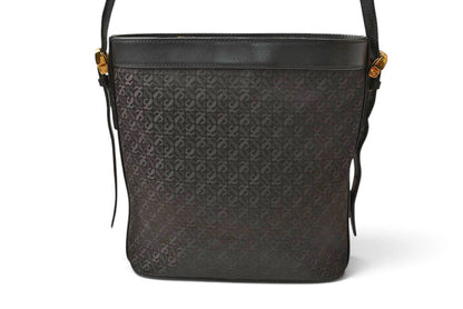 ロエベ ショルダーバッグ ヴィンテージ LOEWE アナグラム バッグ レザー ロゴ/ブラック【中古】