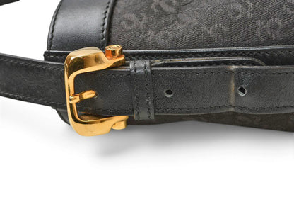 ロエベ ショルダーバッグ ヴィンテージ LOEWE アナグラム バッグ レザー ロゴ/ブラック【中古】