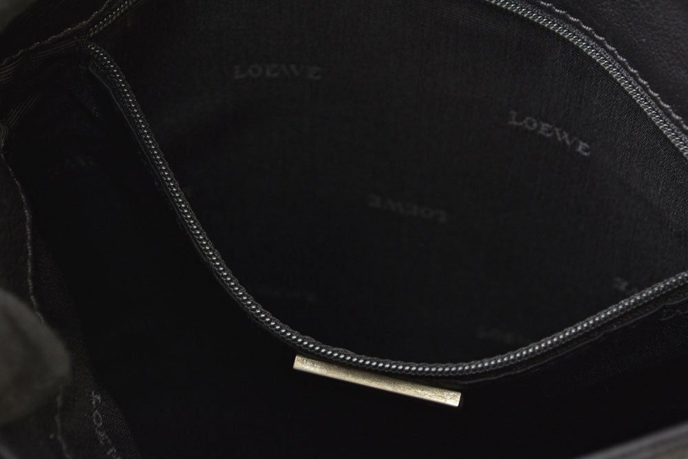 ロエベ ショルダーバッグ LOEWE ヴィンテージ アナグラム カーフスキン ブラック メンズ 斜め掛け【中古】