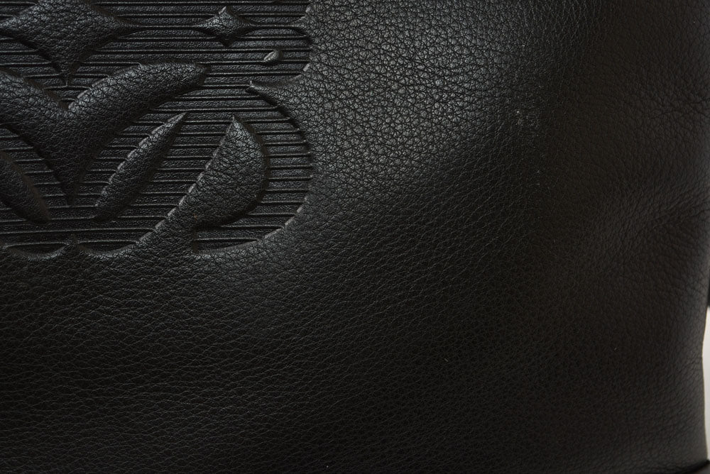 ロエベ ショルダーバッグ LOEWE ヴィンテージ アナグラム カーフスキン ブラック メンズ 斜め掛け【中古】