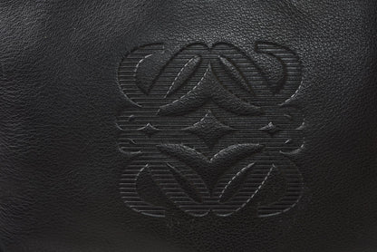 ロエベ ショルダーバッグ LOEWE ヴィンテージ アナグラム カーフスキン ブラック メンズ 斜め掛け【中古】