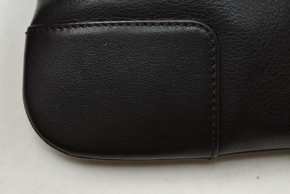 ロエベ ショルダーバッグ LOEWE ヴィンテージ アナグラム カーフスキン ブラック メンズ 斜め掛け【中古】