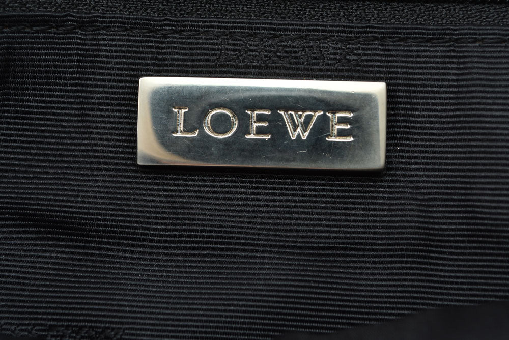 ロエベ ショルダーバッグ LOEWE ヴィンテージ アナグラム カーフスキン ブラック メンズ 斜め掛け【中古】