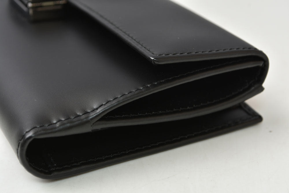 グッチ 財布 GUCCI 長財布 ヴィンテージ レザー ブラック 035.2067 【中古】