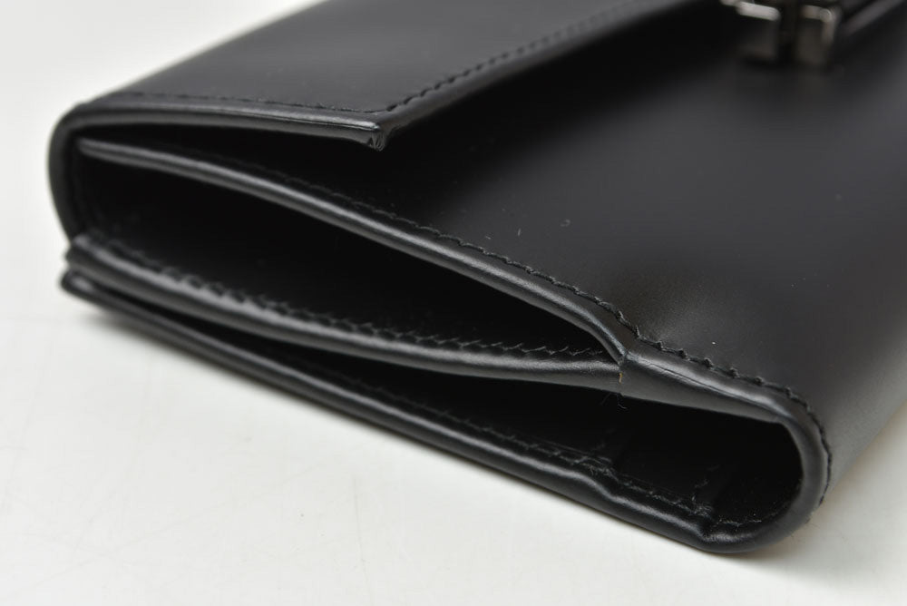 グッチ 財布 GUCCI 長財布 ヴィンテージ レザー ブラック 035.2067 【中古】