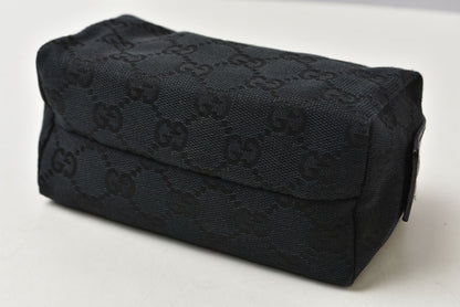 グッチ ポーチ GUCCI GGキャンバス 化粧ポーチ/コスメポーチ GGブラック/ブラック 29596【中古】