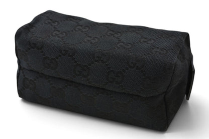 グッチ ポーチ GUCCI GGキャンバス 化粧ポーチ/コスメポーチ GGブラック/ブラック 29596【中古】