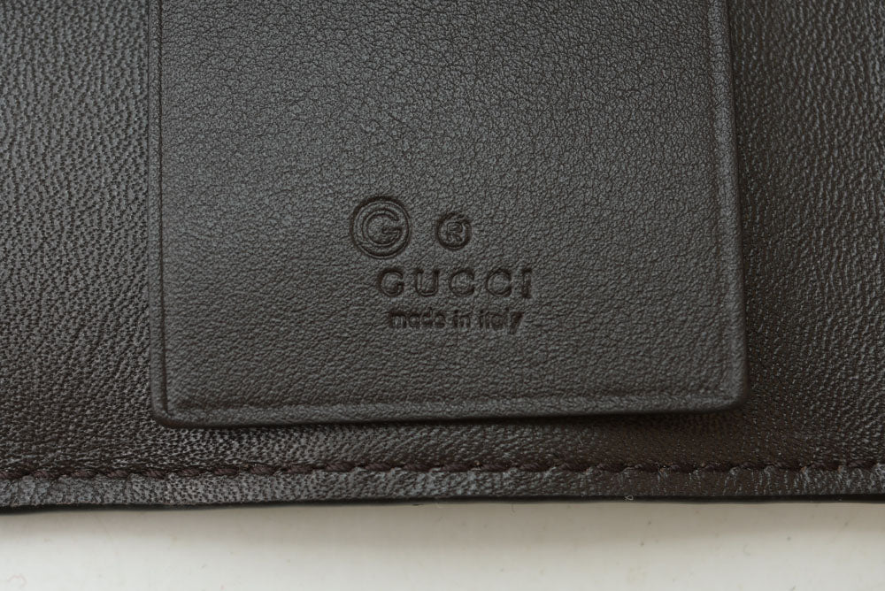 グッチ 未使用 キーケース/キーホルダー GUCCI 6連 マイクログッチシマ ユニセックス ダークブラウン アウトレット【中古】