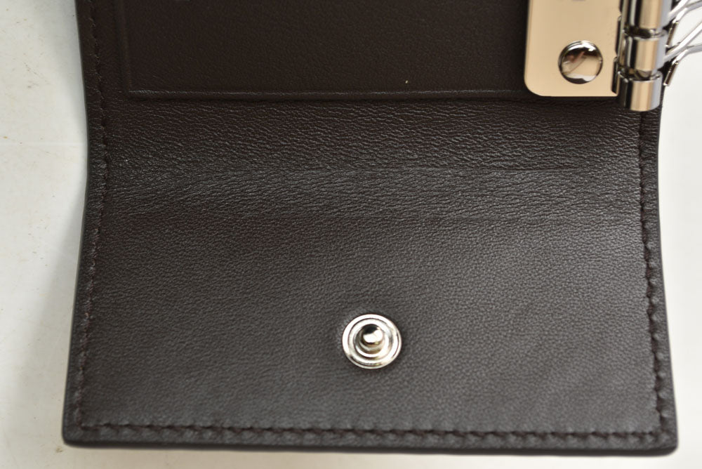 グッチ 未使用 キーケース/キーホルダー GUCCI 6連 マイクログッチシマ ユニセックス ダークブラウン アウトレット【中古】