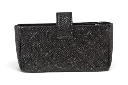 シャネル ポーチ/カードケース/コインケース CHANEL レザー ブラック【中古】