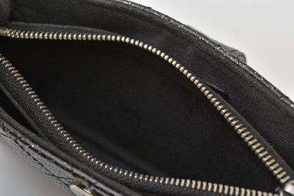シャネル ポーチ/カードケース/コインケース CHANEL レザー ブラック【中古】