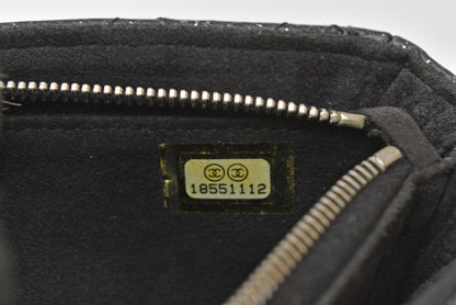 シャネル ポーチ/カードケース/コインケース CHANEL レザー ブラック【中古】