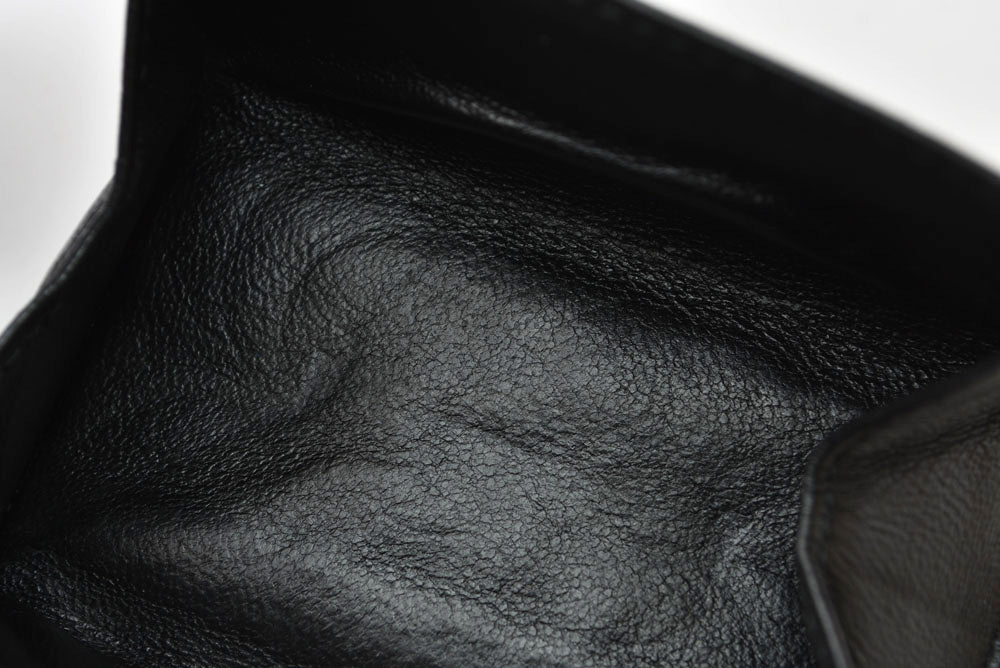 ボッテガヴェネタ コインケース/小銭入れ BOTTEGA VENETA スクエア コインパース イントレチャート レザー ブラック メンズ レディース 【中古】