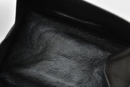 ボッテガヴェネタ コインケース/小銭入れ BOTTEGA VENETA スクエア コインパース イントレチャート レザー ブラック メンズ レディース 【中古】