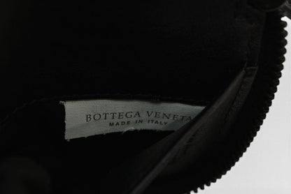 ボッテガヴェネタ キーケース BOTTEGA VENETA L字ファスナー イントレチャート 4連 レザー ブラック メンズ/レディース【中古】