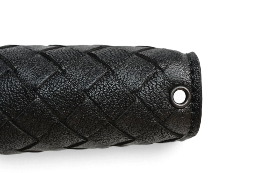 ボッテガヴェネタ キーケース BOTTEGA VENETA L字ファスナー イントレチャート 4連 レザー ブラック メンズ/レディース【中古】