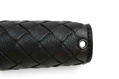 ボッテガヴェネタ キーケース BOTTEGA VENETA L字ファスナー イントレチャート 4連 レザー ブラック メンズ/レディース【中古】