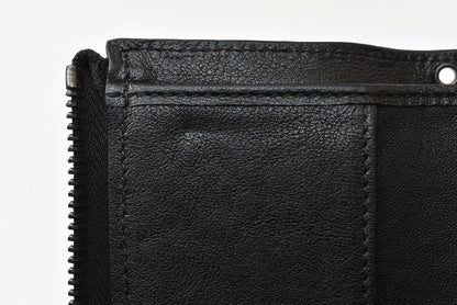 ボッテガヴェネタ キーケース BOTTEGA VENETA L字ファスナー イントレチャート 4連 レザー ブラック メンズ/レディース【中古】