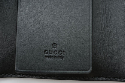 グッチ 未使用 キーケース/キーホルダー GUCCI 6連 グッチシマ レザー ブラック 138093【中古】