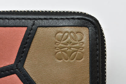 ロエベ コインケース/カードケース パズル LOEWE フラグメントケース/ミニ財布 ローズ/ブラウン【中古】