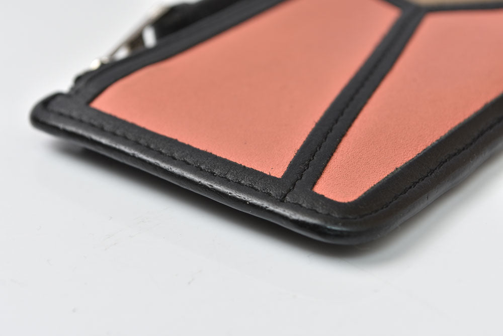 ロエベ コインケース/カードケース パズル LOEWE フラグメントケース/ミニ財布 ローズ/ブラウン【中古】