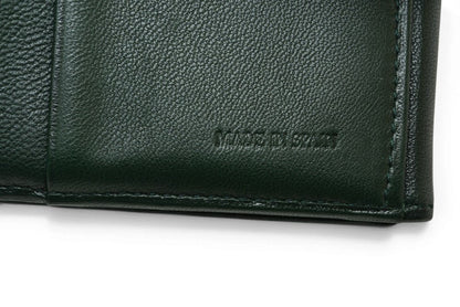 ロエベ 二つ折り財布 LOEWE ヴィンテージ アナグラムロゴ ラムレザー ディープグリーン レディース 【中古】