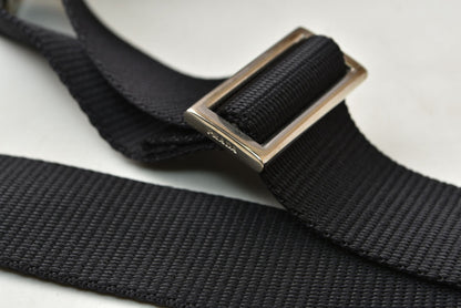 プラダ ショルダーバッグ PRADA クロスボディバッグ V405 ロゴプレート ナイロン素材 ブラック レディース【中古】