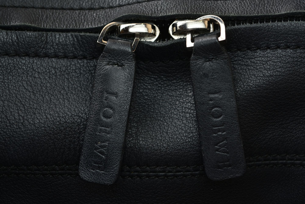 ロエベ ミニボストンバッグ LOEWE ヴィンテージ ハンドバッグ ソフトカーフ ブラック/黒 ポーチ付 レディース【中古】