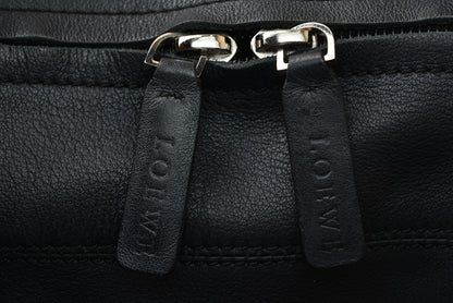 ロエベ ミニボストンバッグ LOEWE ヴィンテージ ハンドバッグ ソフトカーフ ブラック/黒 ポーチ付 レディース【中古】