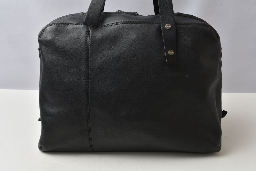 ロエベ ミニボストンバッグ LOEWE ヴィンテージ ハンドバッグ ソフトカーフ ブラック/黒 ポーチ付 レディース【中古】
