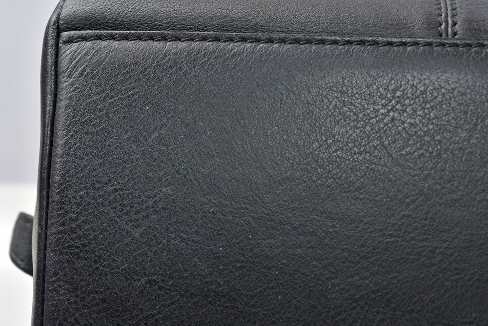 ロエベ ミニボストンバッグ LOEWE ヴィンテージ ハンドバッグ ソフトカーフ ブラック/黒 ポーチ付 レディース【中古】