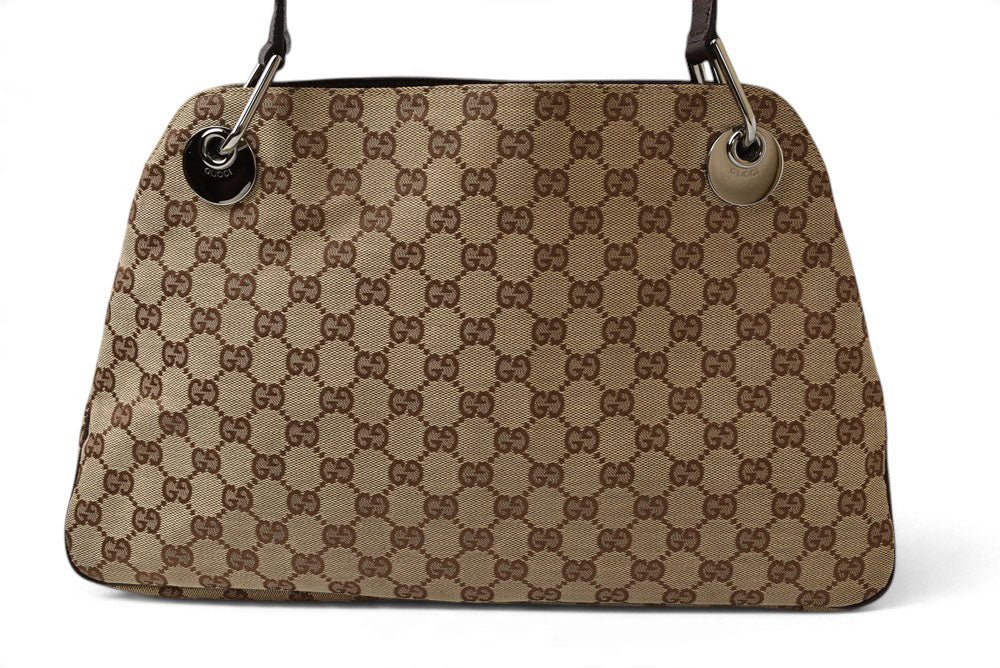 グッチ バッグ GUCCI GGキャンバス トートバッグ 121023 GGブラウン/ベージュ レディース 【中古】