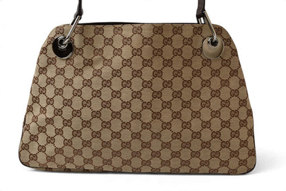 グッチ バッグ GUCCI GGキャンバス トートバッグ 121023 GGブラウン/ベージュ レディース 【中古】