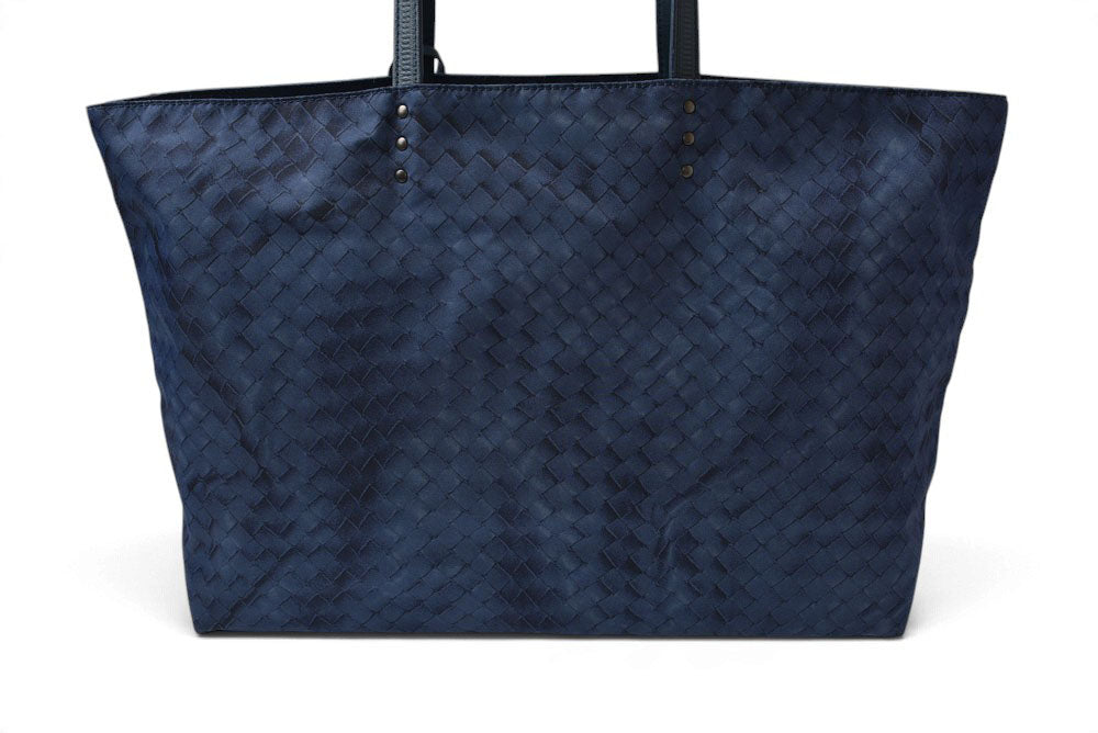ボッテガヴェネタ トートバッグ 男女兼用 A4 BOTTEGA VENETA イントレッチオリュージョン 299876 ダークブルー バタフライ【中古】