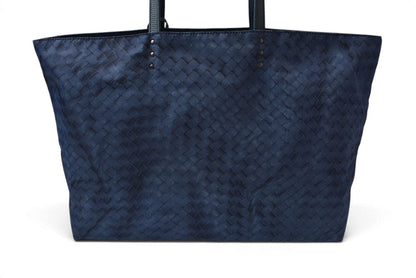 ボッテガヴェネタ トートバッグ 男女兼用 A4 BOTTEGA VENETA イントレッチオリュージョン 299876 ダークブルー バタフライ【中古】
