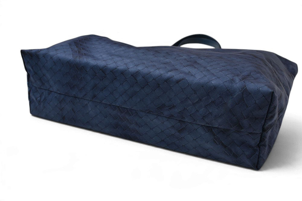 ボッテガヴェネタ トートバッグ 男女兼用 A4 BOTTEGA VENETA イントレッチオリュージョン 299876 ダークブルー バタフライ【中古】